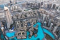 View from Burj Khalifa. Dubai, UAE. Royalty Free Stock Photo