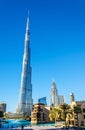 View of Burj Khalifa tower in Dubai Royalty Free Stock Photo