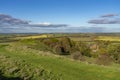 View from Burton Dassett Hills on a bright autumnal day Royalty Free Stock Photo