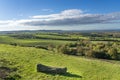 View from Burton Dassett Hills on a bright autumnal day Royalty Free Stock Photo