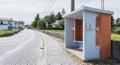 View of a bus stop in vila cha, portugal