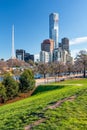 View of the business district and the TV tower in Melbourne Royalty Free Stock Photo