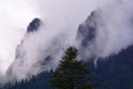 View from Busteni towards Caraiman mountains, Carpathian - Prahova, Romania