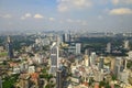 View of the bustling metropolitan cityscape of Kuala Lumpur.