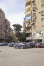 View of a busy street in the Agouza district of downtown Cairo in Cairo