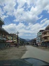 This view is of butwal, Nepal. This is small town in Nepal, it& x27;s growing getting unplanned expansion.