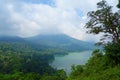 View of Buyan lake Danau Buyan from the top. Bedugul, Tabanan, Bali, Indonesia Royalty Free Stock Photo