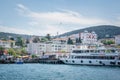 View of Buyukada (big island) from sea ferry,Istanbul,Turkey Royalty Free Stock Photo