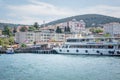 View of Buyukada (big island) from sea ferry,Istanbul,Turkey