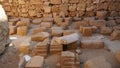 View of Byzantine bathhouse, in the archaeological site of the Nabataean city of Mamshit, National park, Israel