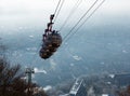 View on cable car of Grenoble in France