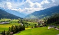 View from the cable car over the Mittersill-Hollersbach and the
