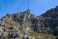 View of cable car station on top of Table Mountain, Cape Town Royalty Free Stock Photo