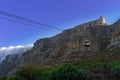 View of cable car traveling up Table Mountain, Cape Town, South Africa Royalty Free Stock Photo