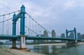 a view of cable stayed bridge in Wuhan city china