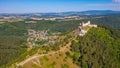 View of Cachtice castle in Slovakia during a sunny day Royalty Free Stock Photo