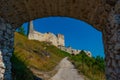 View of Cachtice castle in Slovakia during a sunny day Royalty Free Stock Photo