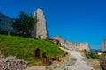 View of Cachtice castle in Slovakia during a sunny day Royalty Free Stock Photo