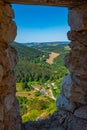 View of Cachtice castle in Slovakia during a sunny day Royalty Free Stock Photo
