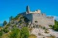 View of Cachtice castle in Slovakia during a sunny day Royalty Free Stock Photo