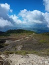 A view cadas mount Talang, Solok, West Sumatra, Indonesia
