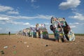 View of the Cadillac Ranch along the US Route 66, near the city of Amarillo, Texas Royalty Free Stock Photo