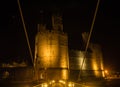 View on Caernarfon Castle at night Royalty Free Stock Photo