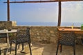 The view from the cafe in the Himara castle Royalty Free Stock Photo
