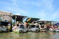 View of the Cai Rang floating market in Can Tho, Vietnam