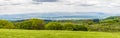 A view from Cairnpapple Hill burial site across the coutryside in Scotland Royalty Free Stock Photo