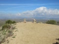 Cairns, which are stacked rocks, on a mountain in Arizona Royalty Free Stock Photo