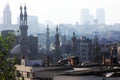 view of cairo with mosques in egypt in africa