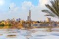 View on the Cairo Tower in Gezira island in the Nile, Egypt Royalty Free Stock Photo