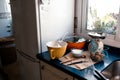 View of a cake preparation