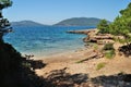 View of Cala Bramassa beach on the coast of Punta Giglio