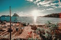 View of Cala d Hort Beach, Ibiza Royalty Free Stock Photo