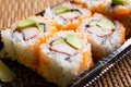 California Roll, masago Royalty Free Stock Photo