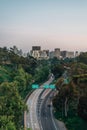 View of California Route 163 from the Cabillo Bridge at Balboa Park, San Diego, California Royalty Free Stock Photo