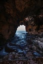 view of the calm evening sea