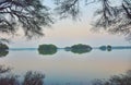 View of a calm lake in the evening Royalty Free Stock Photo