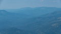 View of calming mountain valley with ridge