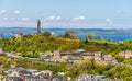 View of Calton Hill from Holyrood Park - Edinburgh Royalty Free Stock Photo