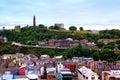 View of Calton Hill and Old Royal High School from Holyrood Park, Edinburgh, Scotland Royalty Free Stock Photo