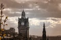 View from the Calton Hill to the Edinburgh city, Scotland Royalty Free Stock Photo