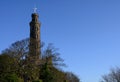 View from Calton hill to old part of Edinburgh, capital of Scotland