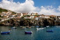 View of Camara de Lobos, small fisherman village on Madeira island. Royalty Free Stock Photo