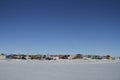 View of Cambridge Bay, Nunavut during a sunny winter day