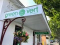 A view of the campaign office of Green Party leader Elizabeth May in Sidney, Vancouver Island, Canada.