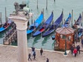 View from from Campanile di San Marco, the bell tower of St Marks Basilica, Venice, Italy Royalty Free Stock Photo