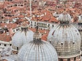View from from Campanile di San Marco, the bell tower of St Marks Basilica, Venice, Italy Royalty Free Stock Photo